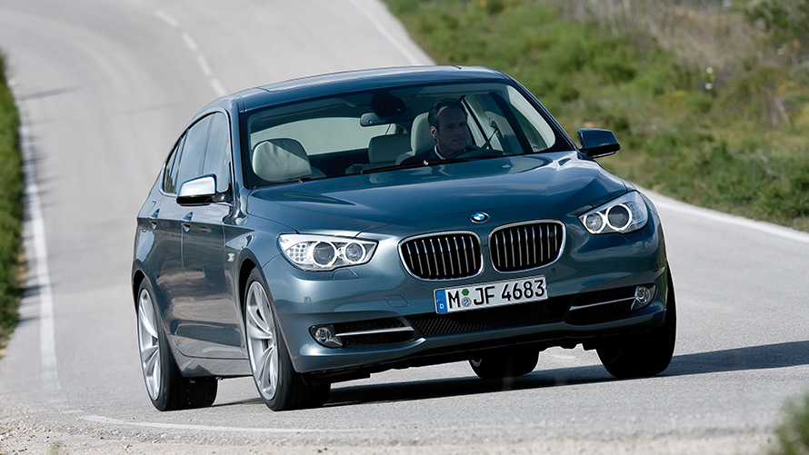 BMW 5 Series Gran Turismo (F07) three-quarter front view driving BMW 5 Series Gran Turismo (F07) three-quarter front view driving