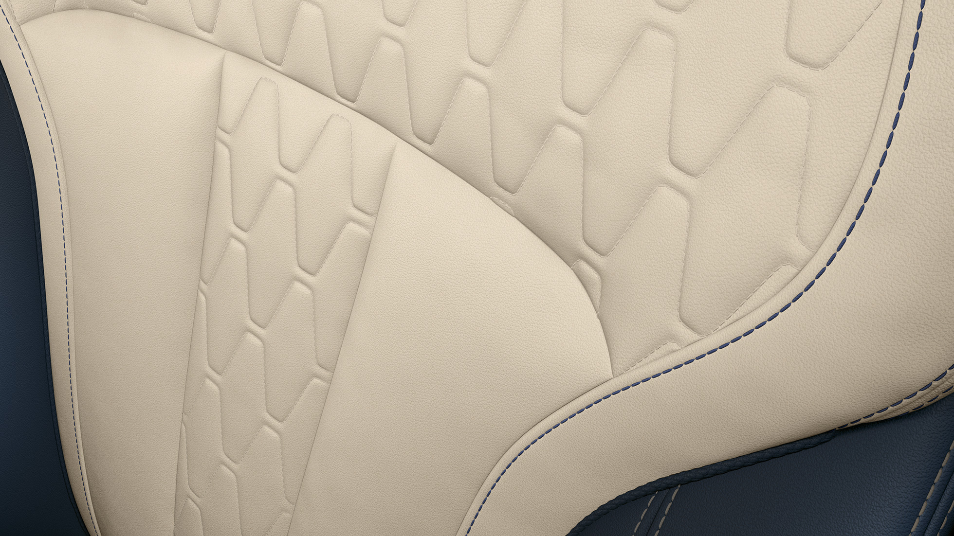 BMW X7 SUV G07, Design Pure Excellence polster design Close-up of the polster design of the BMW X7 SUV G07 with Design Pure Excellence features