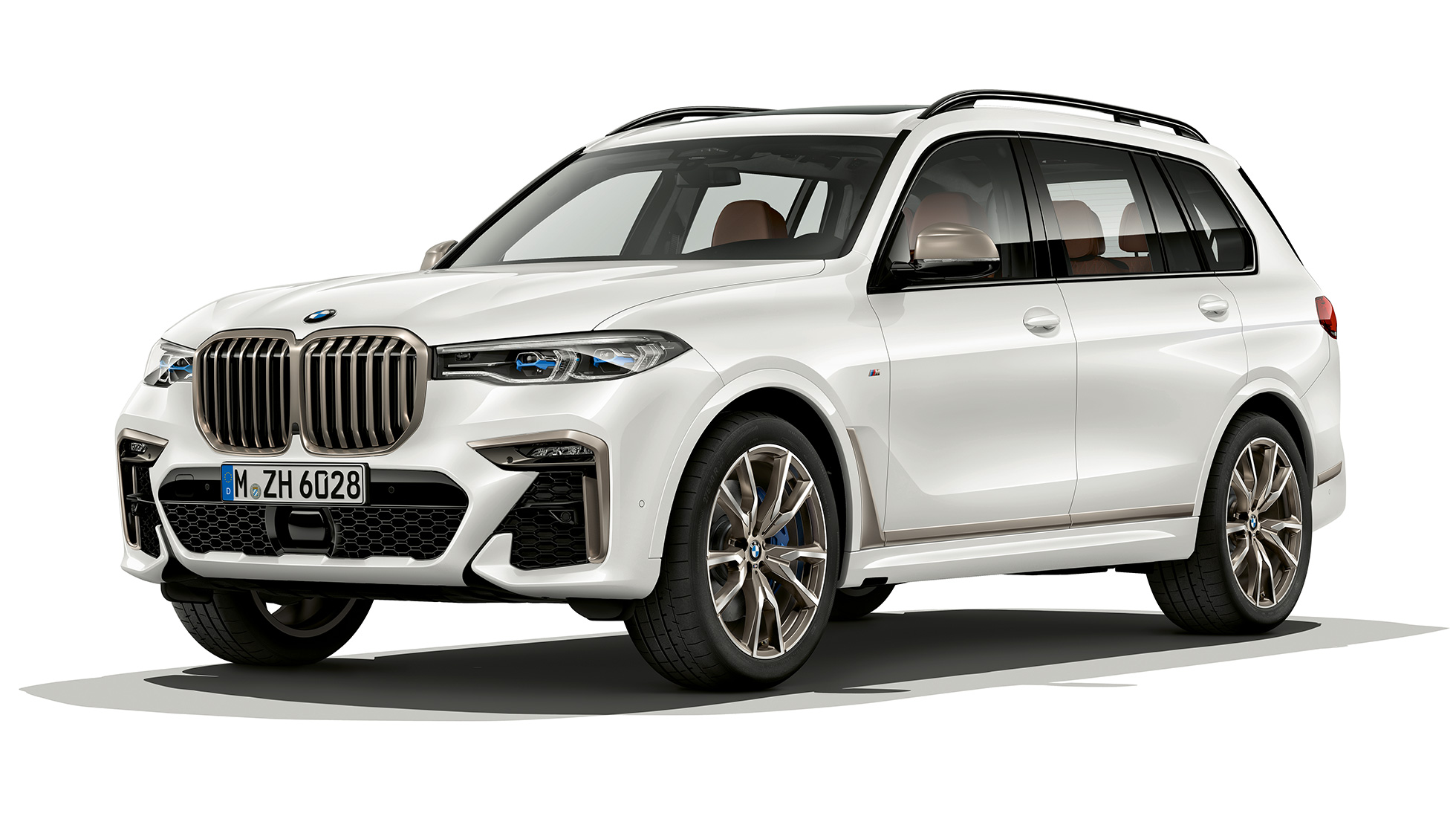 BMW X7 SUV G07 BMW X7 M50d Studio shot of the BMW X7 SUV G07 three-quarter front view als BMW X7 M50d