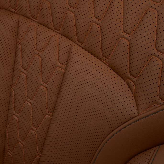 Close-up of the polster design of the BMW X7 SUV G07 with BMW X7 M50d features